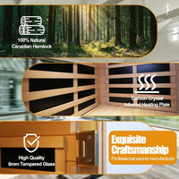 1 Person Infrared Sauna, 0-5 Mg Utra Low EMF Sauna with Door Heating Plate