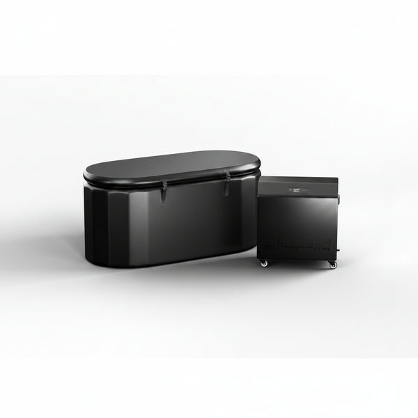Inflatable Cold Plunge Tub - XL, Black - 150 Gallon Ice Bath - Chiller Compatible – Inflatable
