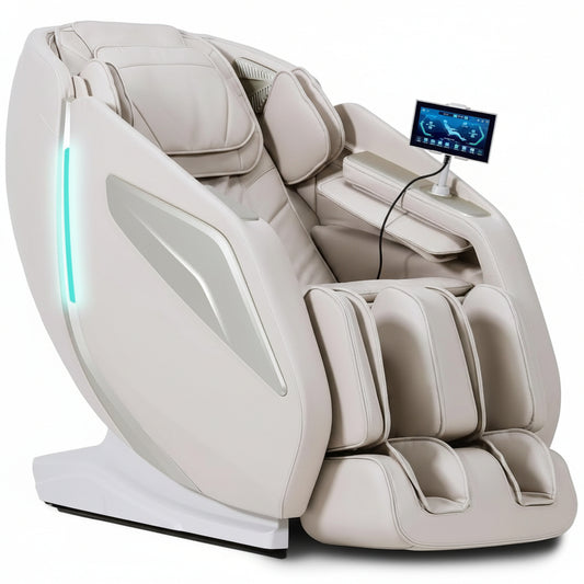 4D Massage Chair Full Body Zero Gravity Sl-Track Body Scan & Stretch, Beige
